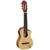 Ortega RGL5CE Laser Engraved Motif Elektro Klasik Travel Gitar