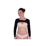 ORTHOSUN Kol Sıkılaştırıcı Inceltici Şekillendirici Önden Kancalı Liposuction Sonrası Kol Korsesi Siyah Renk