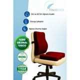 Ortopedik Bel ve Oturma Minderi 2'li Takım - 35 × 45 cm - Bordo