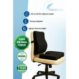 Ortopedik Bel ve Oturma Minderi 2'li Takım - 35 × 45 cm - Siyah