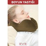 Ortopedik Boyun Yastığı Visco Boyun Destekli Seyahat Hipoalerjik Yastık 8 Farklı Renk - 28 x 28 cm - Kahverengi