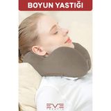 Ortopedik Boyun Yastığı Visco Boyun Destekli Seyahat Hipoalerjik Yastık 8 Farklı Renk - 28 x 28 cm - Krem