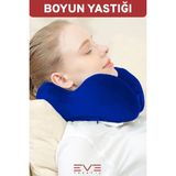 Ortopedik Boyun Yastığı Visco Boyun Destekli Seyahat Hipoalerjik Yastık 8 Farklı Renk - 28 x 28 cm - Lacivert
