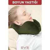 Ortopedik Boyun Yastığı Visco Boyun Destekli Seyahat Hipoalerjik Yastık 8 Farklı Renk - 28 x 28 cm - Yeşil