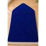 Ortopedik Diz Ağrıtmayan Kapitone Hediyelik Çeyizlik Seccade 1cm Sünger 65 x 120 Ebat - Lacivert - 65 x 120 cm