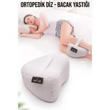 Ortopedik Diz Yastığı Omurgayı Destekleyici Visco Yastık Hamile Bacak Yastığı Kalp Şeklinde Lastikli Yastık 25 * 25 * 15 cm (beyaz)