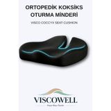 Ortopedik Koksiks Oturma Minderi Oturma Simidi Koltuk Sandalye Minderi Kuyruk Sokumu Yastığı - Siyah