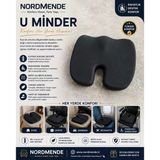 Ortopedik Oturma Minderi Hemoroid Kuyruk Sokumu Destekli Sünger Minder Siyah
