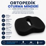 Ortopedik Oturma Minderi – Kuyruk Sokumu Destek Minderi Uzun Süreli Oturuşlar İçin Ergonomik Ofis ve Araç Koltuğu Minderi Visco Minder
