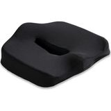 Ortopedik Oturma Minderi – Kuyruk Sokumu ve Bel Desteği Için Memory Foam Yastık | Posture Düzeltici, Tekerlekli ve Ofis Sandalyesi Için Ergonomik Minder - 000-Siyah - standart