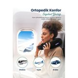 Ortopedik Seyahat Yastığı Visco Boyun Destekli Seyahat Yastığı - Siyah