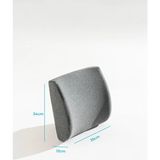 Ortopedik Sünger Bel Yastığı Ofis Araba Koltuk Yastığı Bel Destek Minderi 35X34X12 cm - 35 x 34 cm - Gri