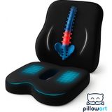 Ortopedik Visco Bel Destek & Oturma Minderi - Ofis, Araç, Ev Çalışma Sandalyesi Için