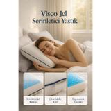 Ortopedik Visco Jel Yastık Terletmeyen Soğutucu Jel Teknolojili Boyun Destekli Uyku Yastığı FS-VSCYSTK-003