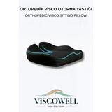Ortopedik Visco Oturma Yastığı Koltuk Sandalye Minderi Kuyruk Sokumu Yastığı Siyah