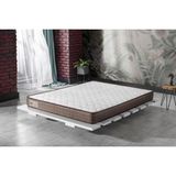 Ortopedik Visco Süngerli Yatak BED-01 | Organik Bamboo Kumaş, Beyaz-Kahverengi - 180 x 200 cm