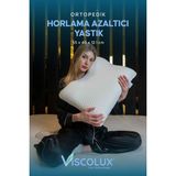 Ortopedik Visco Yastık | Anti-Horlama Uyku Yastığı 55X40X12/10 Mavi - Açık Mavi