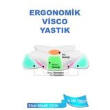 Ortopedik Visco Yastık Boyun Fıtığı Boyun Ağrısı Destekli Güzellik Yastığı Royalrelax Beyaz