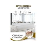 Ortopedik Visco Yastık Boyun Fıtığı Boyun Düzleşmesi Boyun Destekli Lüks Ortapedik Yastık 153-99-2005 Beyaz