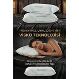 Ortopedik Visco Yastık Meditation Anti-Stres Etkili Ortopedik (40X60) - Rahatlatıcı Uyku Terapisi - 40 x 60 x 15 cm - Beyaz