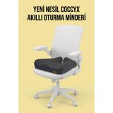 Ortopedik Yeni Nesil Coccyx Minder Kuyruk Sokumu İçin Yüksek Yoğunluklu Visco Posture Oturma Minderi 47x41x12 Cm DVM-22S