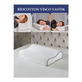 Ortopedik Yüksek Boyun Destekli Visco Biocotton Yastık 60x40x12/9cm