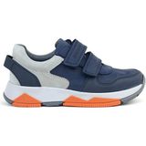 Ortopedikal 3880 Rakerplus Hakiki Deri Gri-Koyulacivert Çocuk Sneakers Spor Ayakkabı Cırtlı - Lacivert - Gri