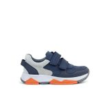 OrtopedikAL 3880 Rakerplus Hakiki Deri Gri-KoyuLacivert Çocuk Sneakers Spor Ayakkabı Cırtlı