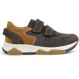 Ortopedikal 3880 Rakerplus Hakiki Deri Koyu Kahve-Taba Çocuk Sneakers Spor Ayakkabı Cırtlı - Koyu Kahverengi - Taba