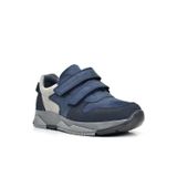 OrtopedikAL 3880 Rakerplus Hakiki Deri Koyu Lacivert Gri Çocuk Sneakers Spor Ayakkabı Cırtlı