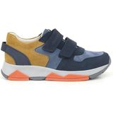 Ortopedikal 3880 Rakerplus Hakiki Deri Lacivert Taba Çocuk Sneakers Spor Ayakkabı Cırtlı - Lacivert - Taba