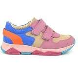 Ortopedikal 3880 Rakerplus Hakiki Deri Pembe Mavi Çocuk Sneakers Spor Ayakkabı Cırtlı - Pembe - Mavi