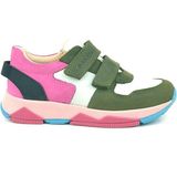 Ortopedikal 3880 Rakerplus Hakiki Deri Yeşil Beyaz Pembe Çocuk Sneakers Spor Ayakkabı Cırtlı - Yeşil - Beyaz - Pembe