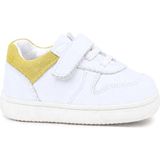 Ortopedikalrakerplus R840-BENSA % 100 Deri Beyaz Nubuk Sarı Bebek Sneaker Ayakkabı - Beyaz - Sarı