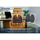 Ortovita Ortopedik Bel Minderi Visco Sırt Minderi Ofis, Ev, Araç Bel Destek Minderi Rahat Duruş ve Kas Agrısı Giderici Visco - Siyah