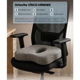 Ortovita Oturma Minderi – Ofis, Araç ve Ev Kullanımına Uygun Visko Ortopedik Rahat Duruş ve Kas Agrısı Giderici Visco Yükseltici Minder - Gri