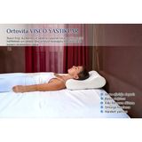 Ortovita Rahat, Stres Azaltıcı ve Sağlıklı Uyku Için Visco Ergonomik Ortopedik Yastık Rahat Duruş ve Kas Agrısı Giderici Visco - 54 x 42 cm - Beyaz