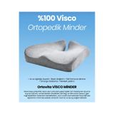 ORTOVİTA Yeni Nesil Visco Ortopedik Ergonomik Kaymaz Taban Terlemez gri Rahat Oturma Simidi Koltuk Minderi – & Kuyruk Sokumu Destekli
