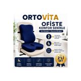 ORTOVİTA Yeni Nesil Visco Ortopedik Ergonomik omurga sağlığını koruyan Oturma Minderi Ve Sırtlık 2 Li Set