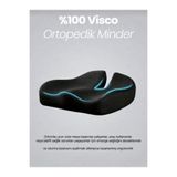 ORTOVİTA Yeni Nesil Visco Ortopedik Ergonomik uzun süre masa başındakiler, araç kullananlar veya omurga sağlığını desteklemek ve oturma baskısını azaltmak amacıyla tasarlanmış ergonomik Minder