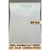 Örtücüm Beyaz Kaymaz Kaydırmaz Pvc Dolap İçi Raf Örtüsü Buzdolabı Çekmece Kaymaz Çok Amaçlı Mutfak