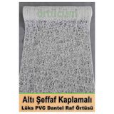 Örtücüm Beyaz Lüx Pvc Dantel Deliksiz Dolap İçi Raf Örtüsü Buzdolabı Çekmece Kaymaz Güpür İplik Mutfak Sehpa