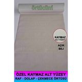 Örtücüm Kaymaz Buzdolabı & Çekmece İçi Matı - Bej Desensiz Çok Amaçlı Raf Örtüsü