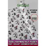 Örtücüm Kaymaz Dolap İçi Raf Örtüsü Pvc Buzdolabı Çekmece Kaydırmaz Çok Amaçlı Mutfak İstanbul Desen