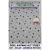 Örtücüm Kaymaz Kaydırmaz Pvc Dolap İçi Raf Örtüsü Buzdolabı Çekmece Kaymaz Çok Amaçlı Mutfak Çiçek Desenli