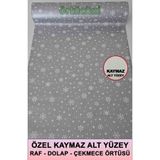Örtücüm Kaymaz Kaydırmaz Pvc Dolap İçi Raf Örtüsü Buzdolabı Çekmece Kaymaz Çok Amaçlı Mutfak Gri Kar