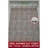 Örtücüm Kaymaz Kaydırmaz Pvc Dolap İçi Raf Örtüsü Buzdolabı Çekmece Kaymaz Çok Amaçlı Mutfak Karo Desenli
