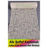 Örtücüm Krem Lüks Pvc Dantel Deliksiz Dolap İçi Raf Örtüsü Buzdolabı Çekmece Kaymaz Güpür İplik Mutfak Sehpa