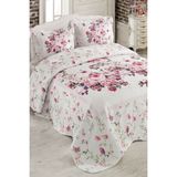 Örtüm Birdy Çift Kişilik Yatak Örtüsü Takımı - Pembe - 250 x 260 cm