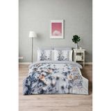 Örtüm Buket Çift Kişilik Kapitone Yatak Örtüsü Takımı - Beyaz - Turuncu - 250 x 260 cm